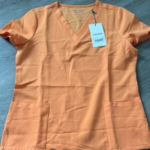 Mandala Women's Vibrant Orange V-Neck Tee